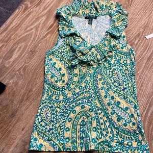 Ralph Lauren Lauren women ruffle top size XS